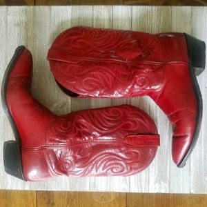 CODE WEST Men’s Red Cowboy Western Boots sz 10M